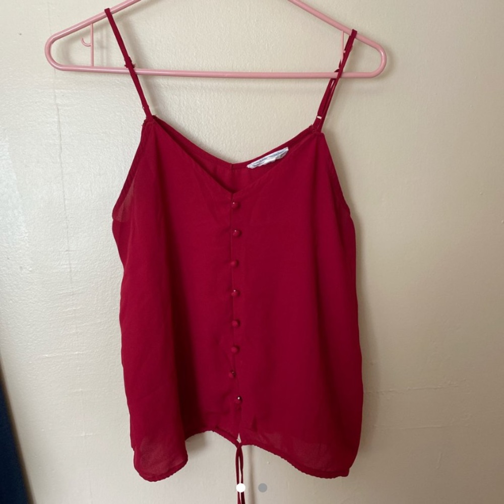 Red Button Up Shirt
